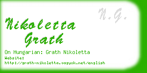 nikoletta grath business card